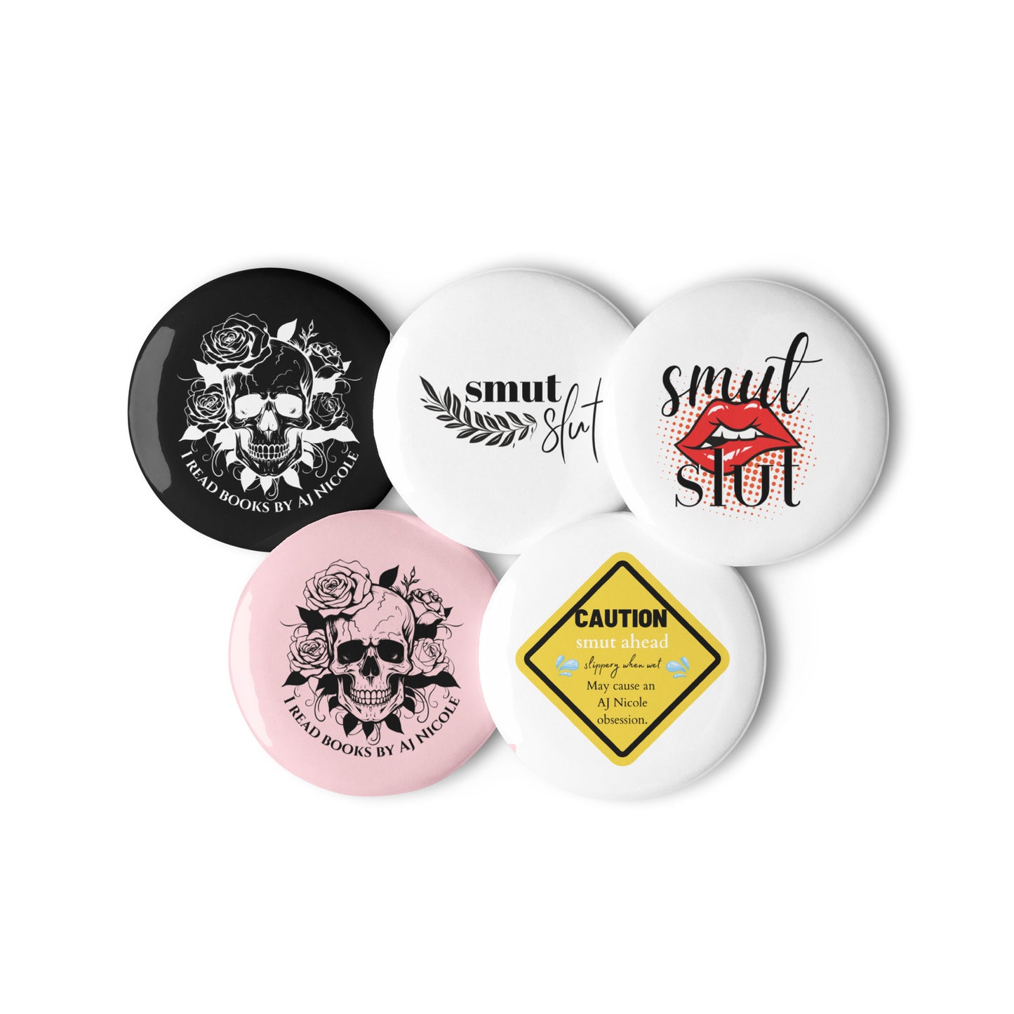 Set of pin buttons